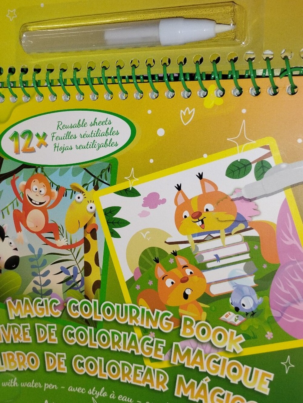 Magic Colouring Book - Green Reusable Kids Activity Set
